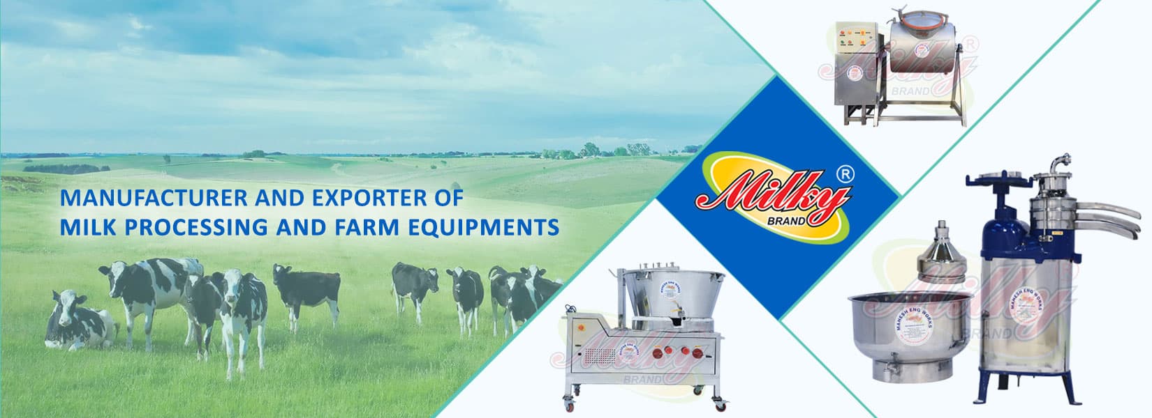 Milk Processing Equipment - We are best cost Milk Pasteurization Machine manufacturers in India with milk chiller and heating tank.
