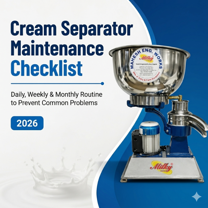 Cream Separator Maintenance Checklist: Daily, Weekly & Monthly Routine to Prevent Common Problems (2026)