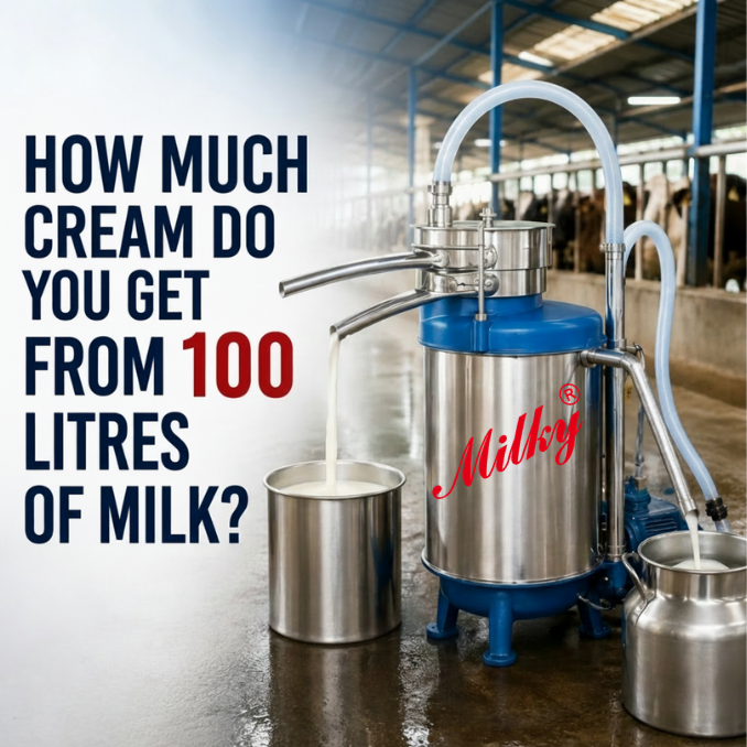 How Much Cream Do You Get from 100 Litres of Milk? (Exact Yield + Factors Explained)