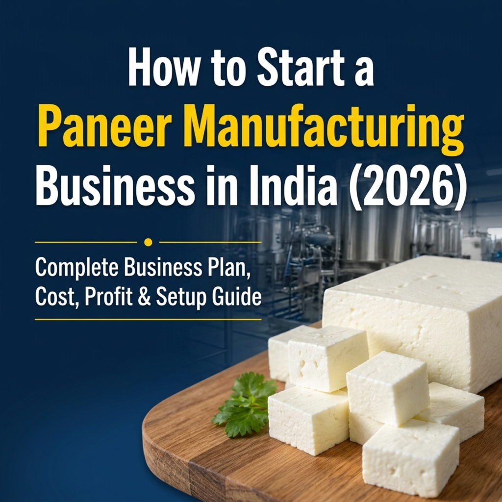 How to Start a Paneer Manufacturing Business in India (2026): Complete Business Plan, Cost, Profit & Setup Guide