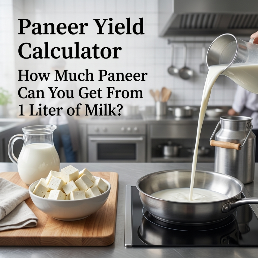 Paneer Yield Calculator: How Much Paneer Can You Get From 1 Liter of Milk?