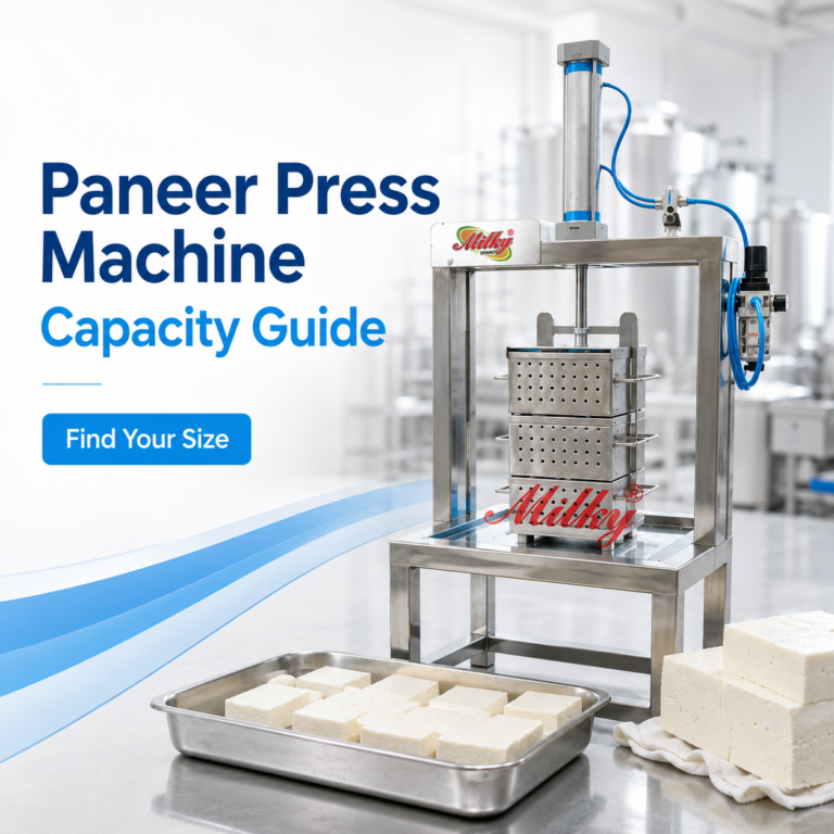 Paneer Press Machine Capacity Guide: Which Size for Your Production Volume