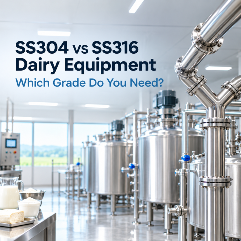 SS304 vs SS316 Dairy Equipment: Which Grade Do You Need?