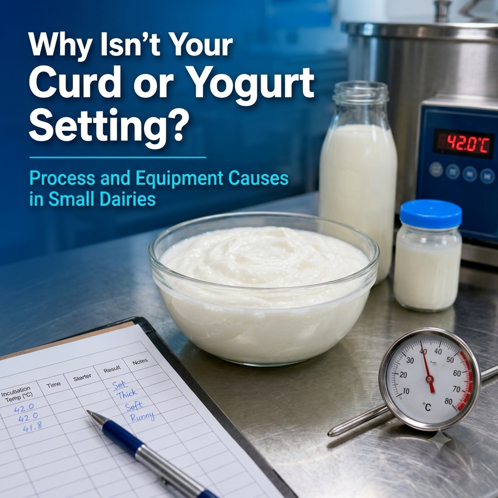 Why Isn’t Your Curd or Yogurt Setting? Process and Equipment Causes in Small Dairies